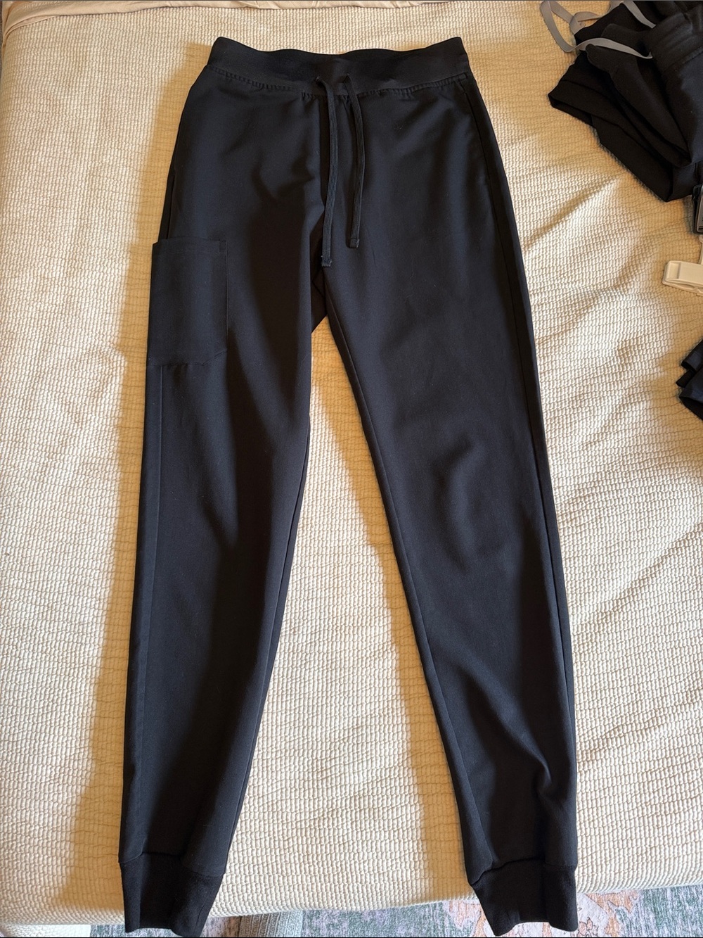 Mandala Scrubs - Black Joggers